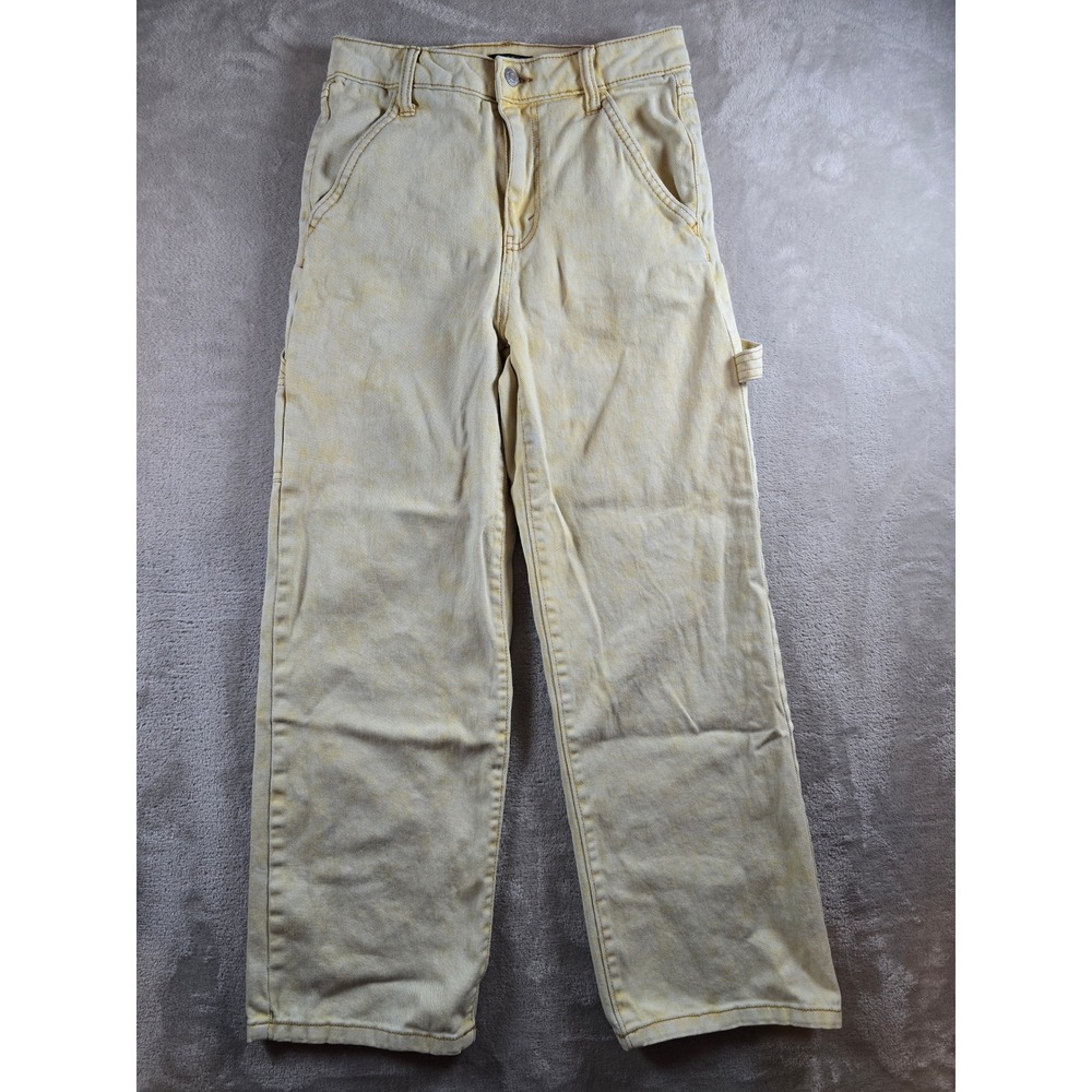 Wild Fable Denim Pants Womens 0 Utility Highest Rise‎ Carpenter Bleach Dyed Wide